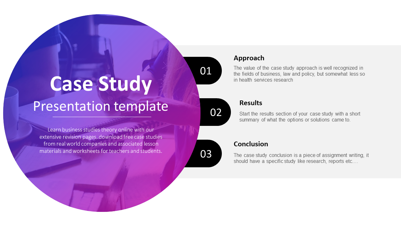 Free - Case Study Presentation Template PowerPoint
